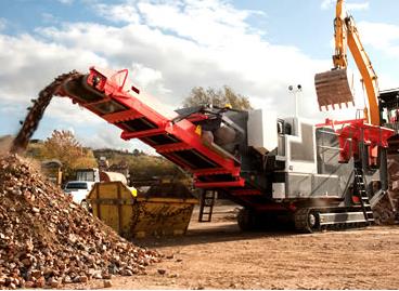 固廢處理設備移動破碎站